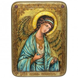 Подарочная аналойная икона "Ангел" на мореном дубе