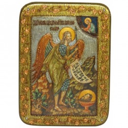 Подарочная аналойная икона "Пророк и Креститель Иоанн Предтеча" на мореном дубе