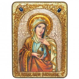 Подарочная аналойная икона "Святая Равноапостольная Мария Магдалина" на мореном дубе