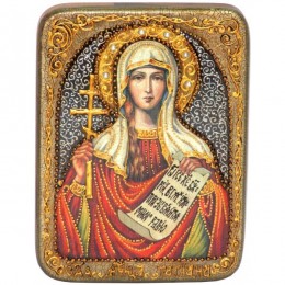 Подарочная икона "Святая Мученица Татиана" на мореном дубе