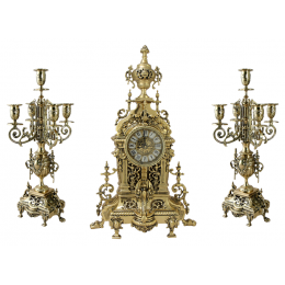Часы каминные с канделябрами "Бавария"