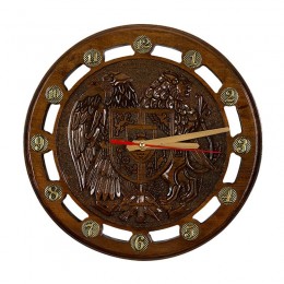 Часы настенные резные "Герб Армении"