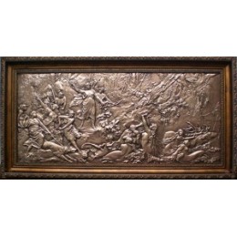 Настенное панно из металла "Диана на охоте", 33 х 60 см
