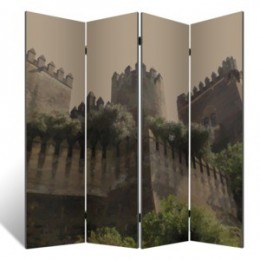Декоративная 4-х створчатая ширма "Средневековый замок", дл.180см