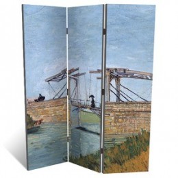 Декоративная ширма - репродукция картины Ван Гога "Мост Ланглуа близ Арля", дл.135см