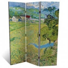 Декоративная ширма - репродукция картины Ван Гога "Вид на Вессенот близ Овера", дл.135см