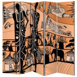 Декоративная складная ширма "Африканская сказка", дл.225см