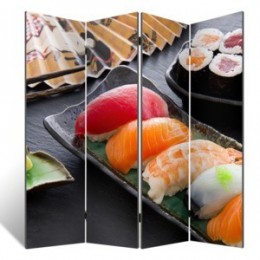 Декоративная складная ширма "Японские суши", дл.180см
