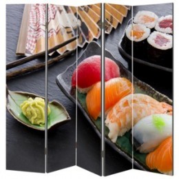 Декоративная складная ширма "Японские суши", дл.225см