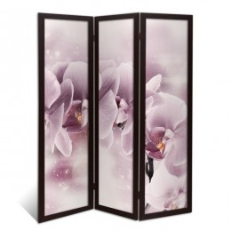 Ширма перегородка двухсторонняя "Орхидея розовая", 3 створки
