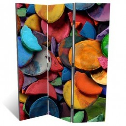 Складная декоративная ширма "Разноцветные мелки", дл.135см