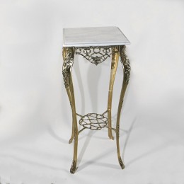 Столик с мраморной столешницей Belo de Bronze "Порту" (полир. бронза) h.100см