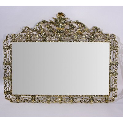 Зеркало настенное из бронзы "Дуэ Кватро Си"