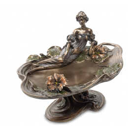 Ваза Veronese "Леди и цветы настурции" (bronze)
