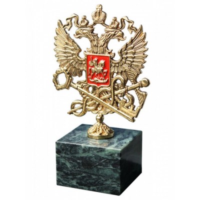 Бронзовая фигурка "Герб ФНС" выс.11см