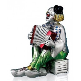 Статуэтка с серебрением Mida 120206 "Клоун с аккордеоном", выс.22см