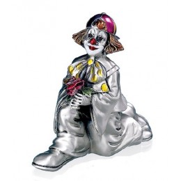 Статуэтка с серебрением Mida 120225 "Клоун на колене", выс.10см