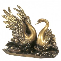 Декоративная статуэтка "Королевские лебеди", дл.25см