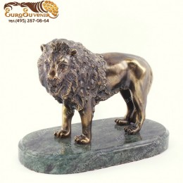 Статуэтка из бронзы "Благородный Лев" h.14 см