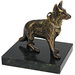 Статуэтка из бронзы "Служебная собака" выс.10см