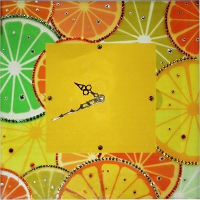 Настенные часы с кристаллами Swarovski "Апельсины"