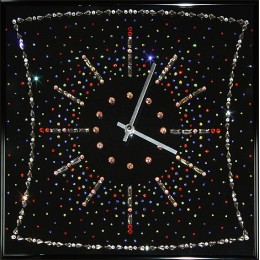 Настенные часы с кристаллами Swarovski "Конфетти"
