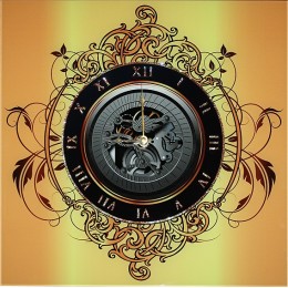 Настенные часы с кристаллами Swarovski "Механизм времени"