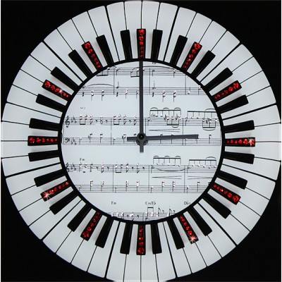 Настенные часы с кристаллами Swarovski "Мелодия"