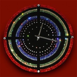 Настенные часы с кристаллами Swarovski "Мишень"