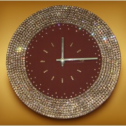 Настенные часы с кристаллами Swarovski "Ожерелье-2"