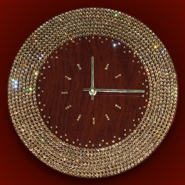 Настенные часы с кристаллами Swarovski "Ожерелье-3"
