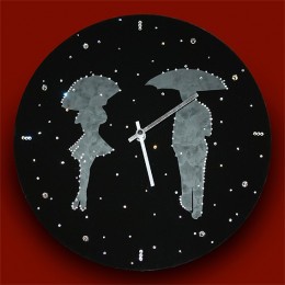 Настенные часы с кристаллами Swarovski "Под дождём"