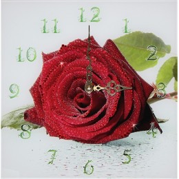 Настенные часы с кристаллами Swarovski "Роза"