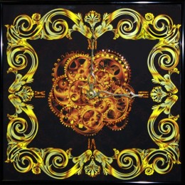 Настенные часы с кристаллами Swarovski "Витраж"