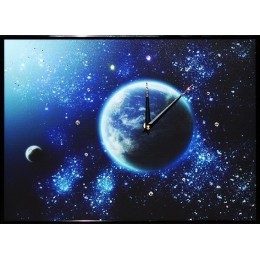 Настенные часы с кристаллами Swarovski "Загадки Космоса", 30х40 см