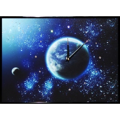 Настенные часы с кристаллами Swarovski "Загадки Космоса", 30х40 см