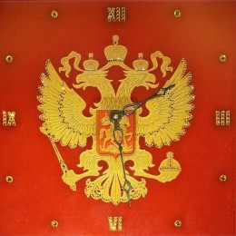 Настенные часы Сваровски "Герб", 30 х 30 см