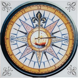 Настенные часы Swarovski "Морской компас"