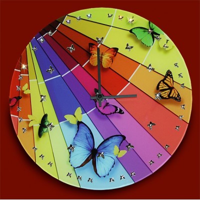 Настенные часы Swarovski "Полет красок"
