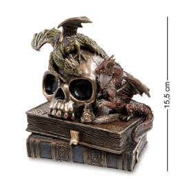 WS-919 Статуэтка "Драконы на черепе и книгах"